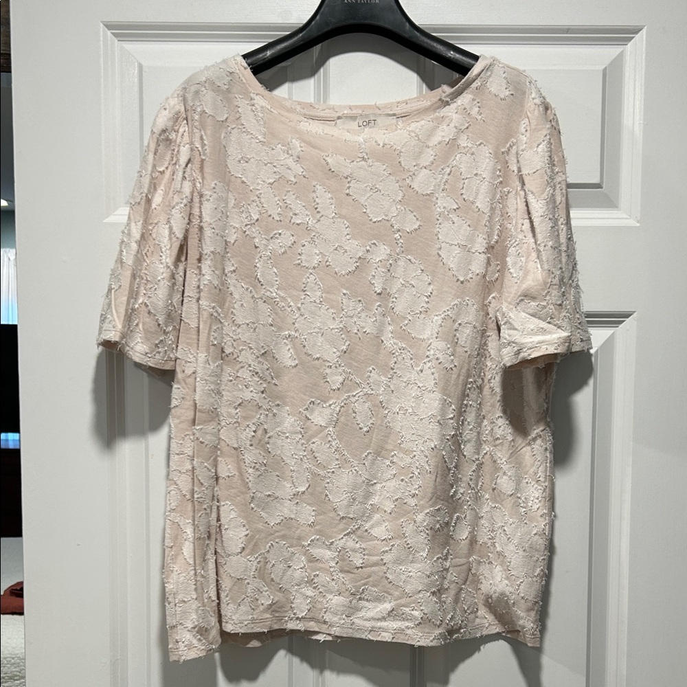 LOFT Women's Blush Lace Blouse